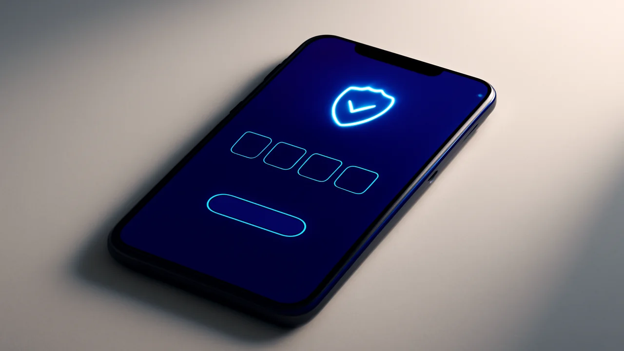 Editorial illustration of a name verification prompt on a device