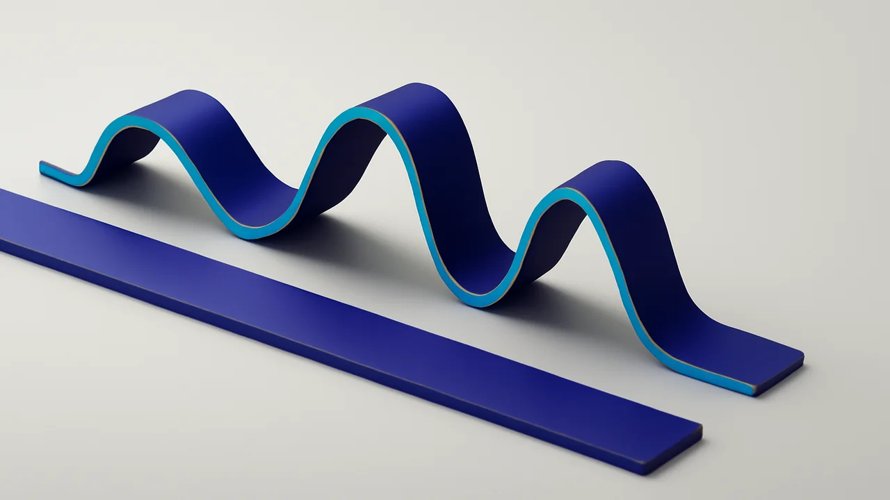 Editorial illustration of a stable versus volatile waveform